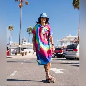 NWT SlowTide Hesh Turkish Changing Poncho | Tie- Dye | L/XL